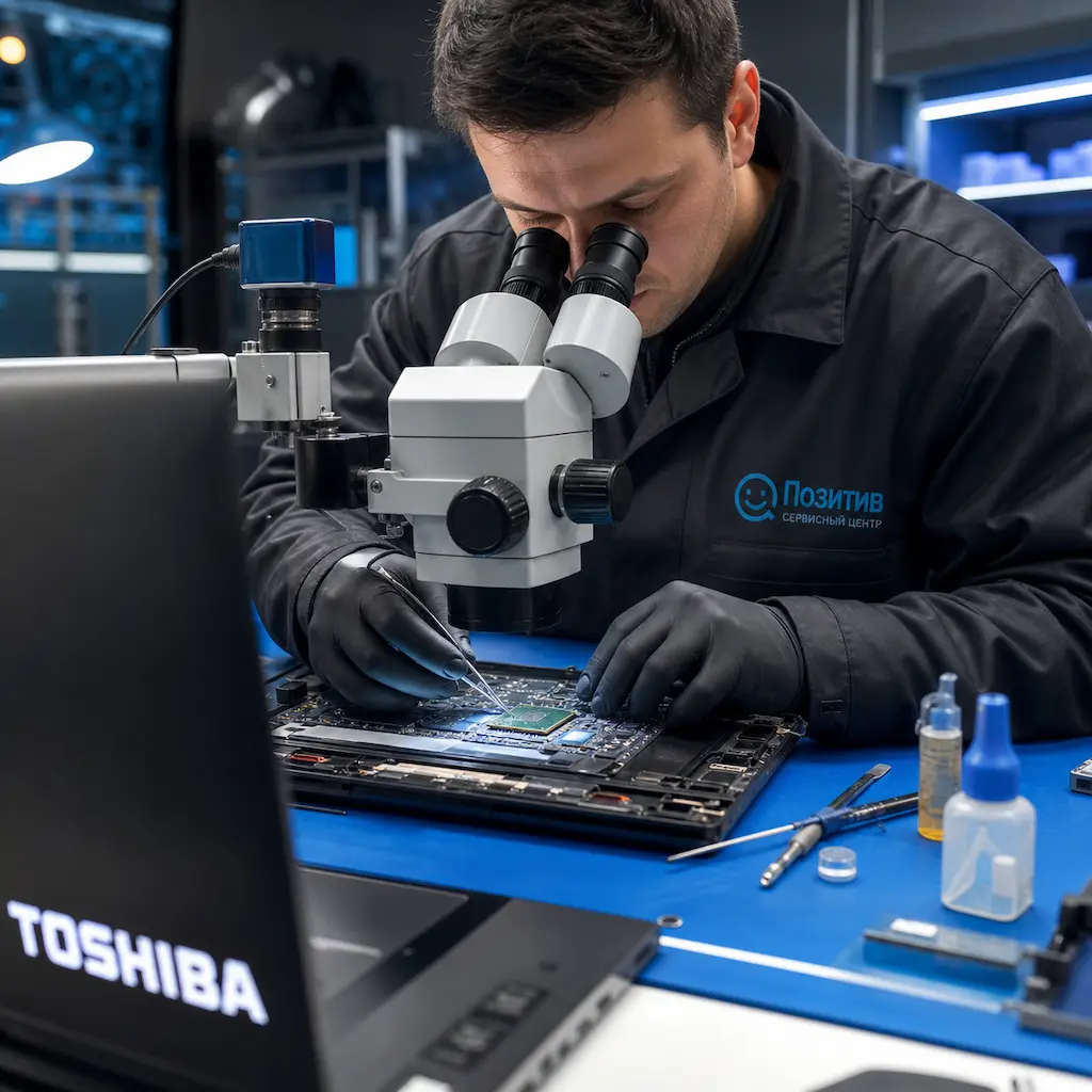 Замена видеокарты ноутбука Toshiba в Волгограде