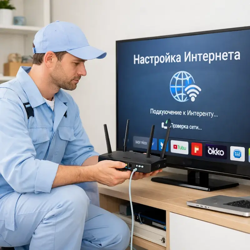 Настройка интернета на телевизоре в Волгограде