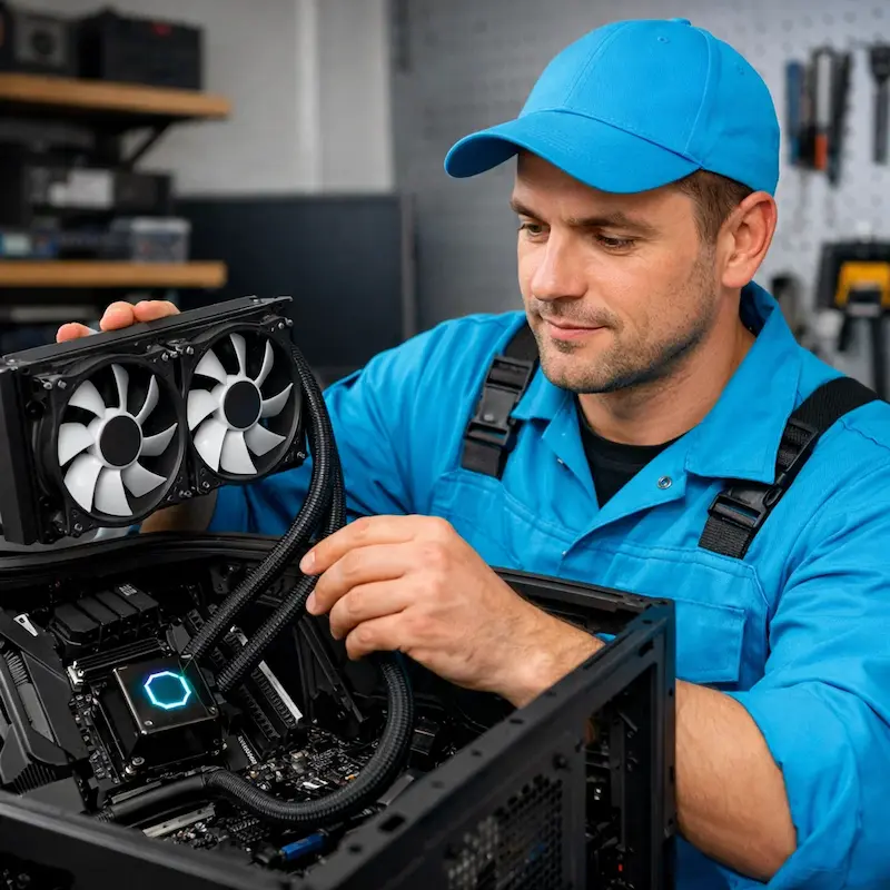 Установка водяного охлаждения на компьютер в Волгограде