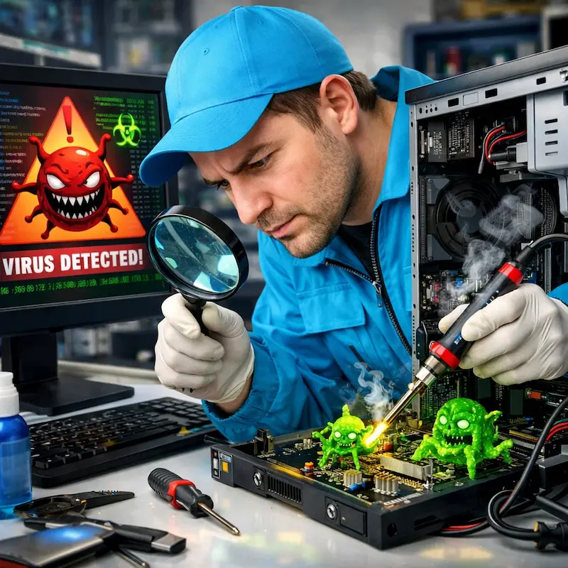 Вылечить компьютерный вирус в Волгограде